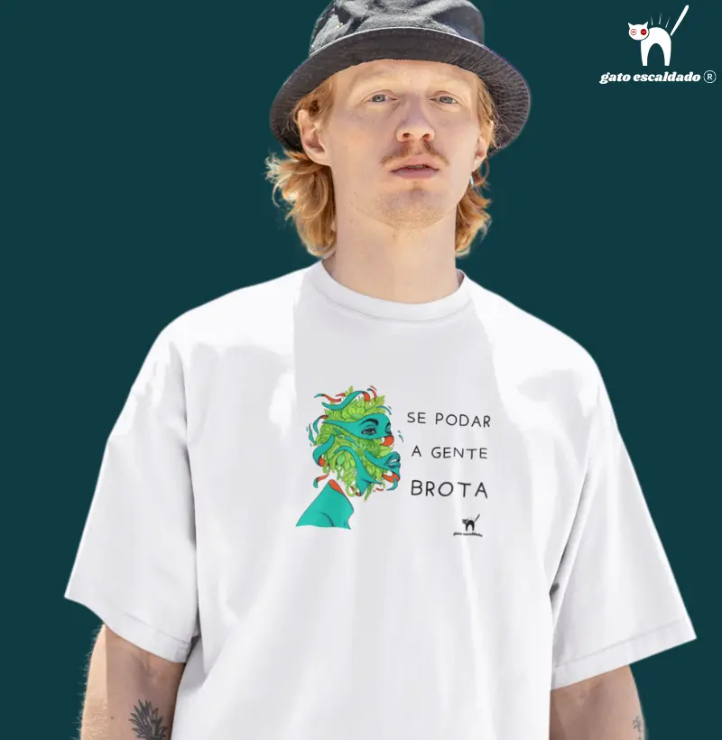 Camiseta Oversized Se Podar a Gente Brota