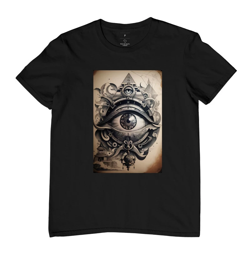 Camiseta Adulta - Olho e Pirâmide