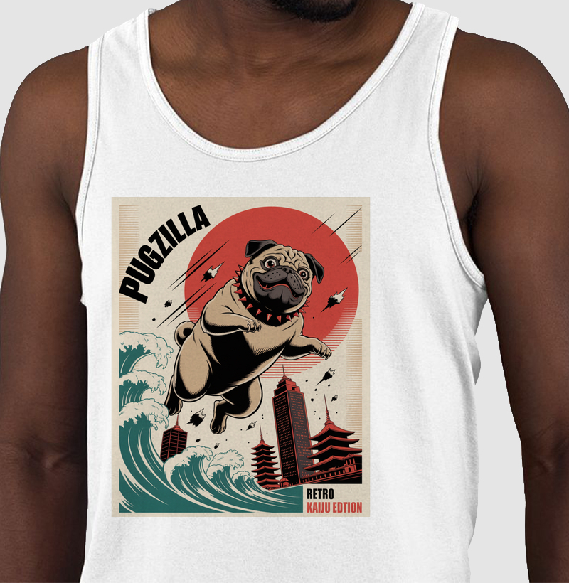 Camiseta Pugzilla - Retro Kaiju