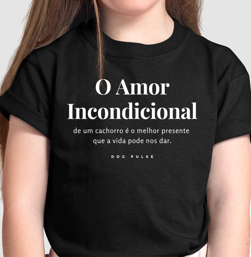 Camiseta Infantil Dog Pulse Pawsitivity Collection – Unconditional Love