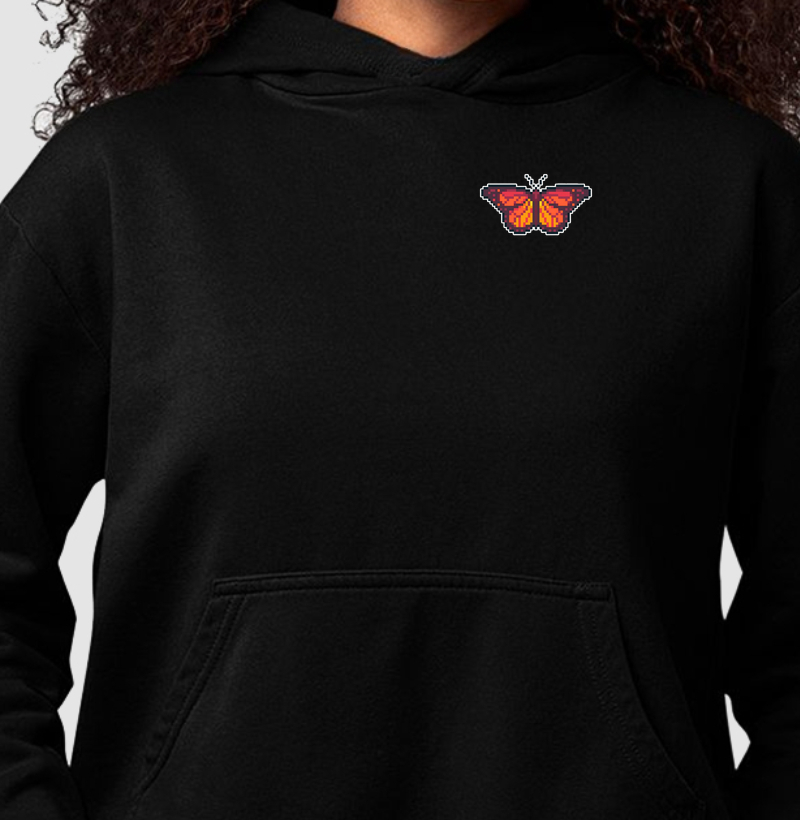Hoodie Moletom Borboleta Reset8Bit