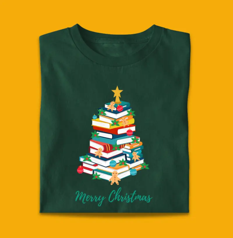 Christmas book tree