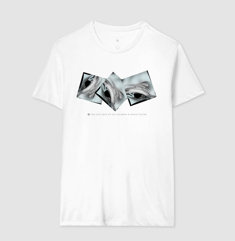 Camiseta Adulto Branca Universo by Paulo Victor