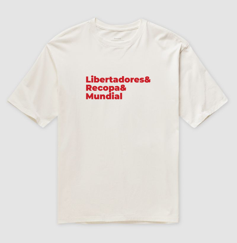 Camiseta Oversized Libertadores & Recopa & Mundial