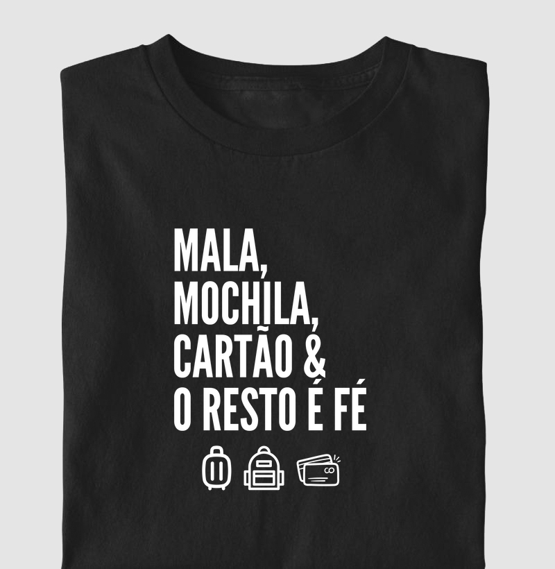 Mala, mochila, cartão e... o resto é fé