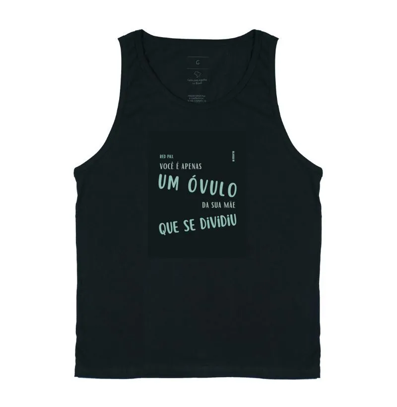 camiseta regata | apenas um óvulo | fundo escuro