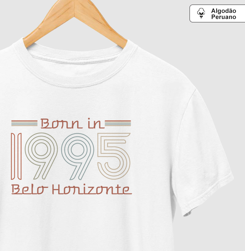 Camiseta personalizada Belo Horizonte 1985 - Algodão PIMA Peruano - Qualidade Reserva Ink
