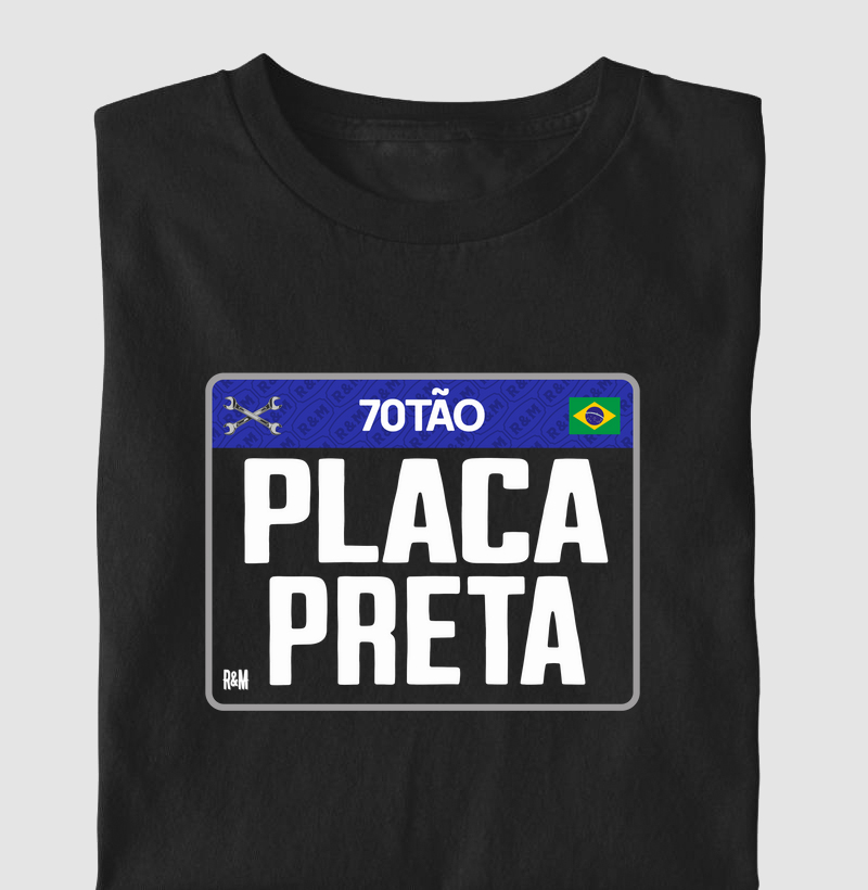 70tão Placa Preta