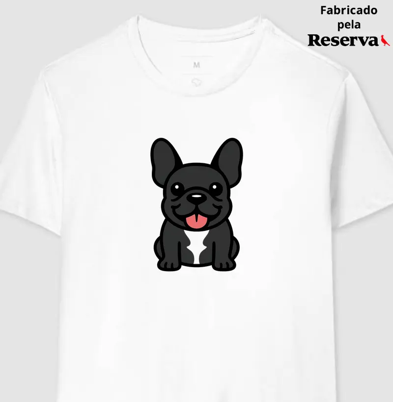 Bulldog Francês Preto Sentado