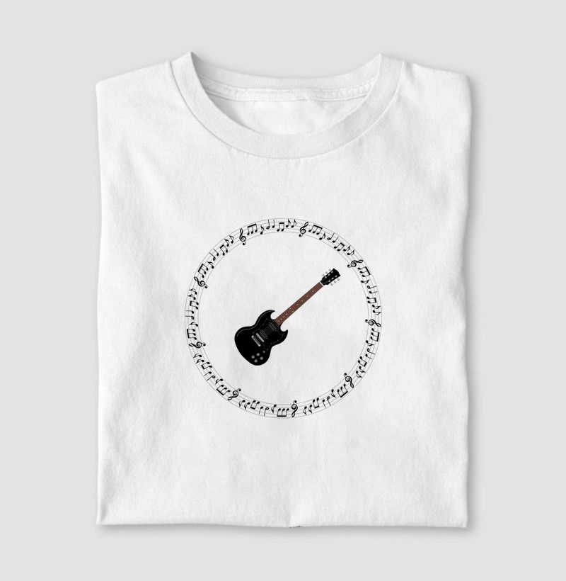 Camiseta Notas Musicais