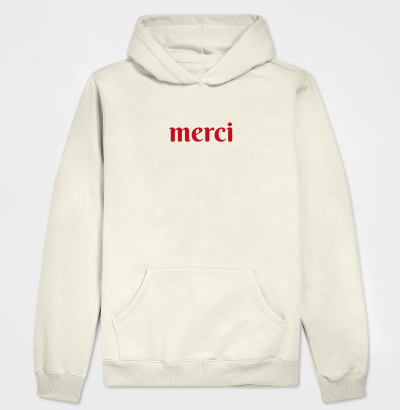 Moletom Capuz Merci Red