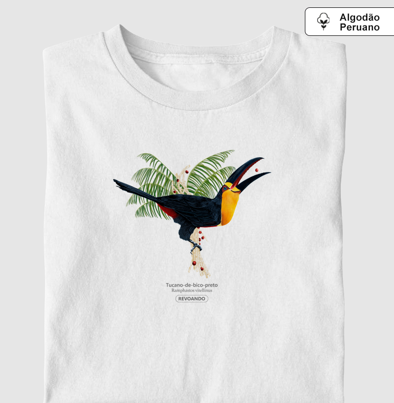 Aves do Brasil - Tucano-de-bico-preto - Algodão Peruano