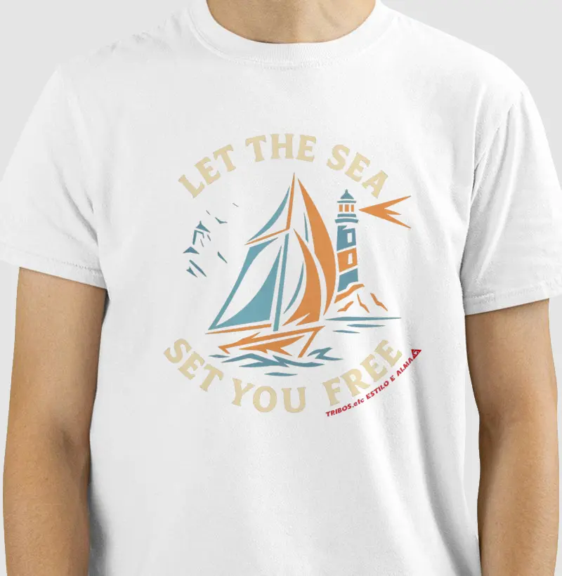 CAMISETA RESERVA.INK MASCULINA E FEMININA TRIBOS.etc NAUTICA LET THE SEA