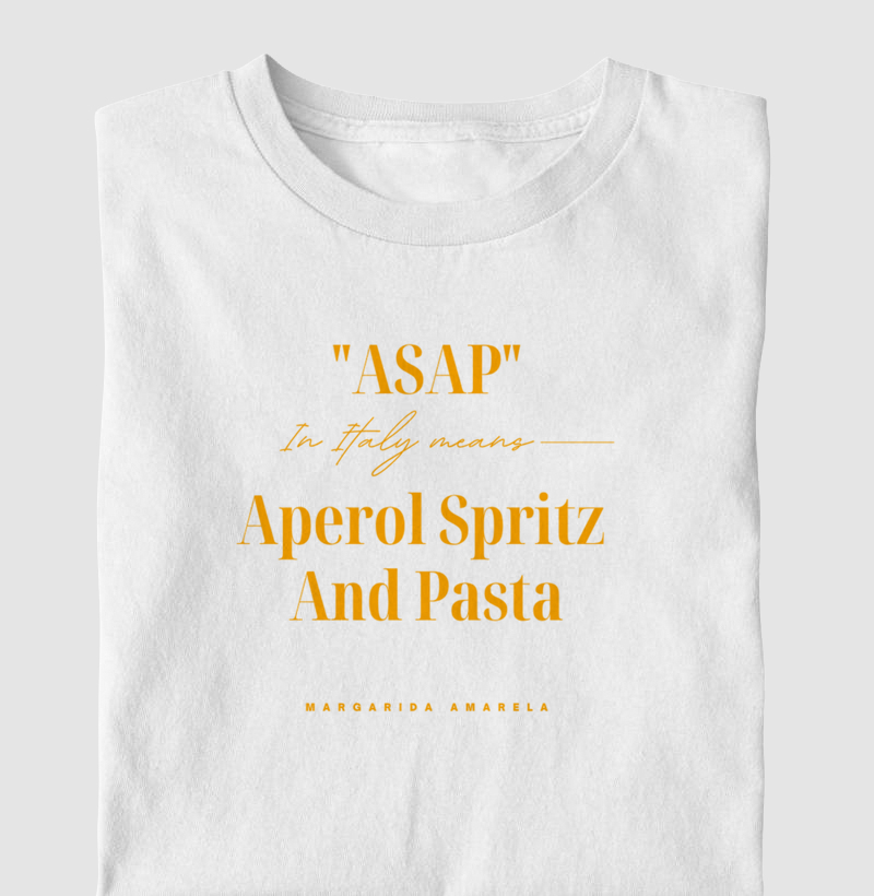 Camiseta Infantil ASAP - Aperol Spritz & Pasta