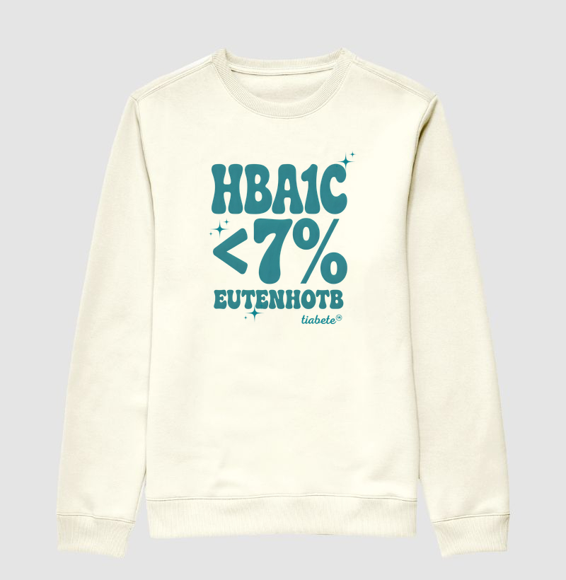 Suéter Moletom Adulto Unissex Slim "HbA1c < 7%" - Tia Bete Veste