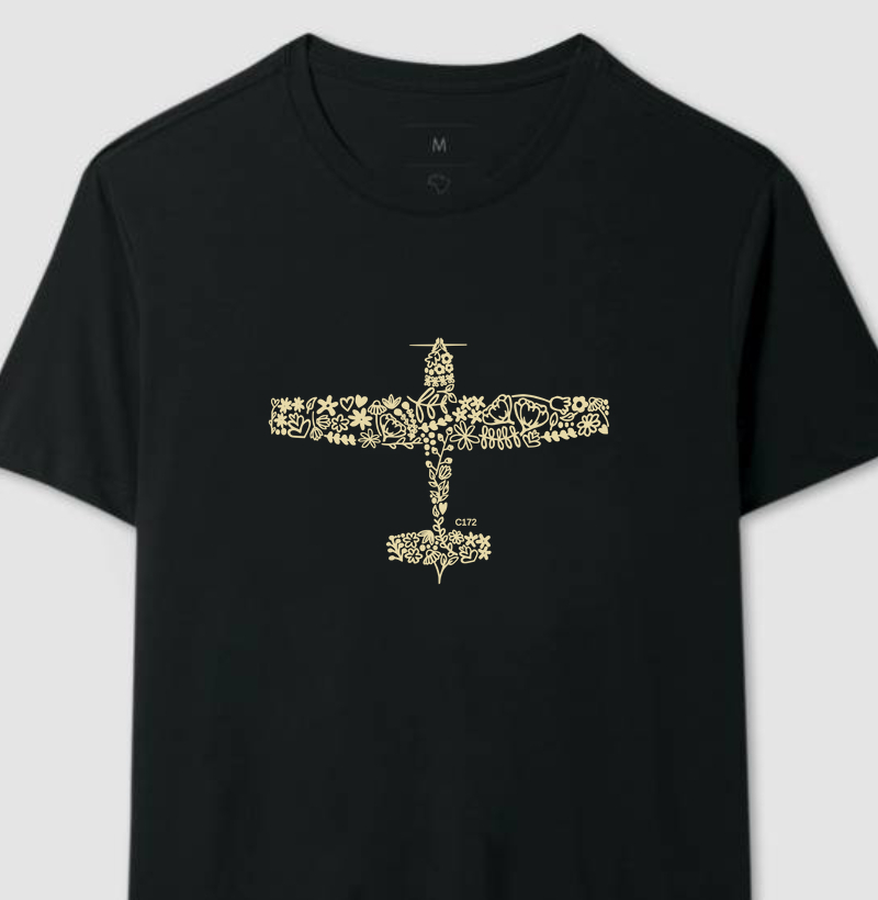 Camiseta Floral Airplane CESSNA UNISSEX