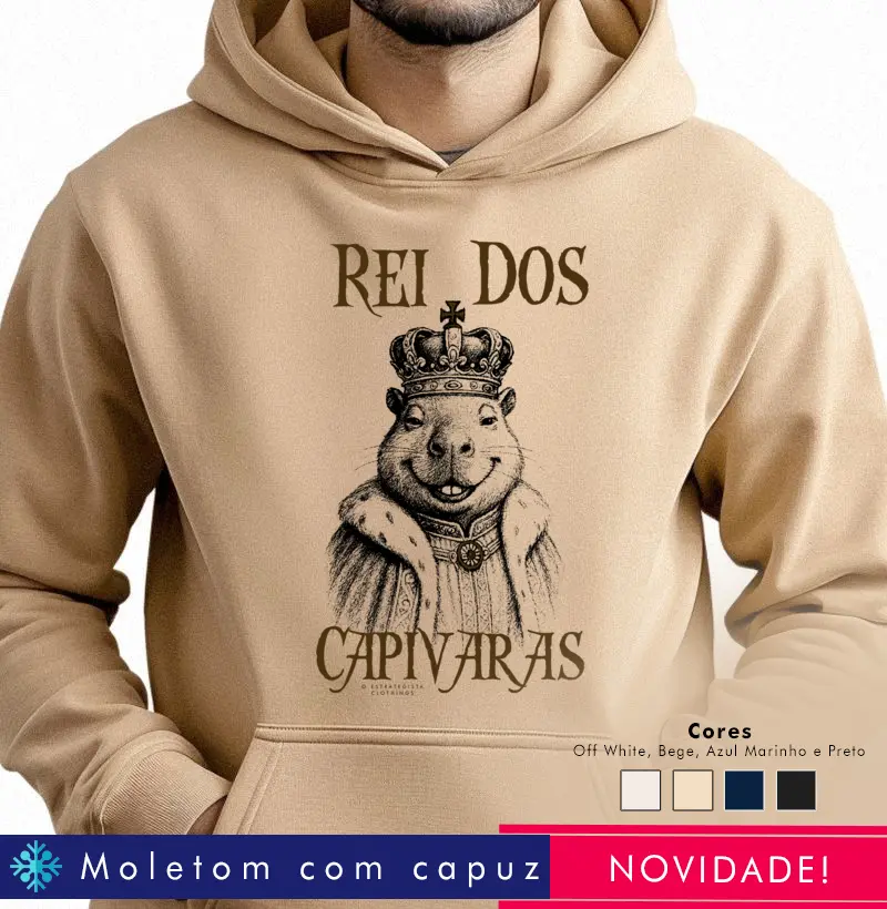 Rei das Capivaras! Camisetas divertidas.