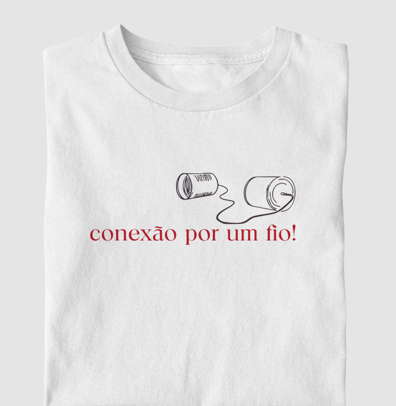 Telefone de lata -  conexão por um fio