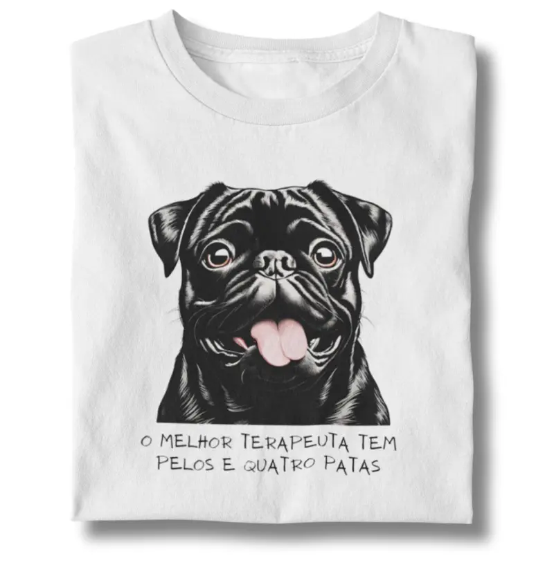Pug o melhor terapeuta (preto)