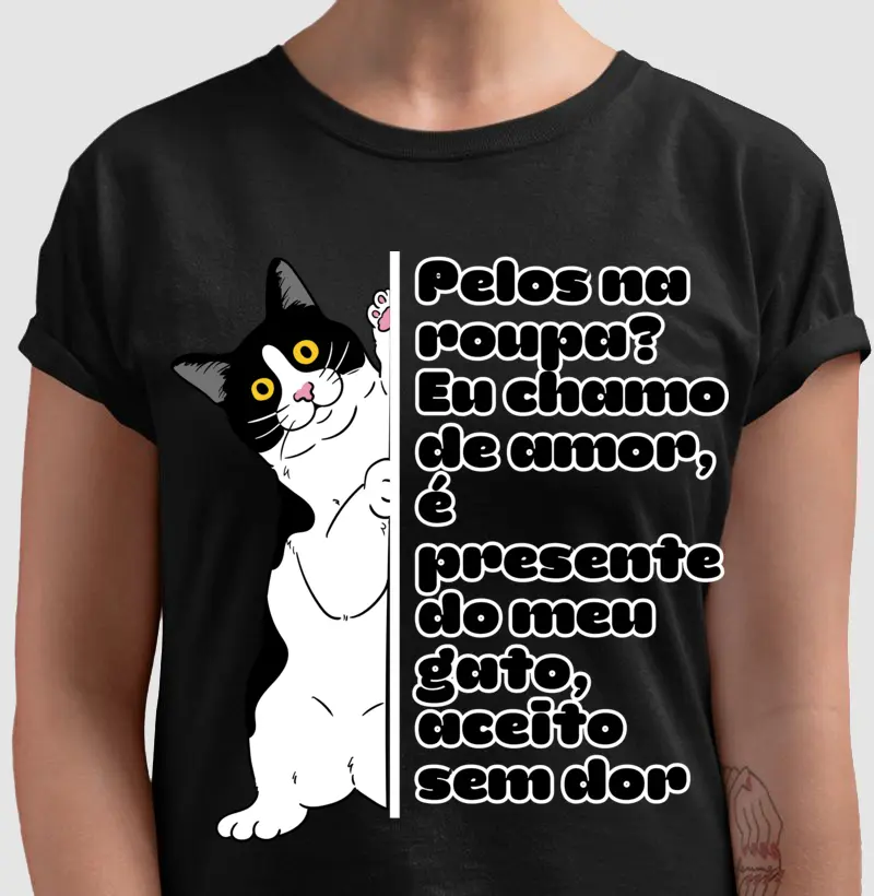 camisa feminina - pelo nas roupas
