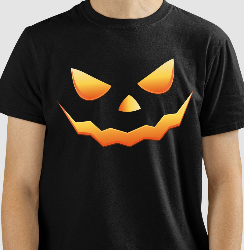 Camiseta Halloween Cara de Abóbora