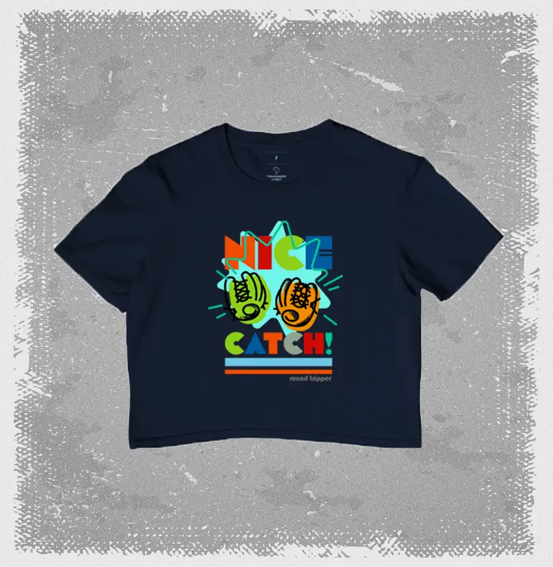 Camiseta Cropped Nice Catch