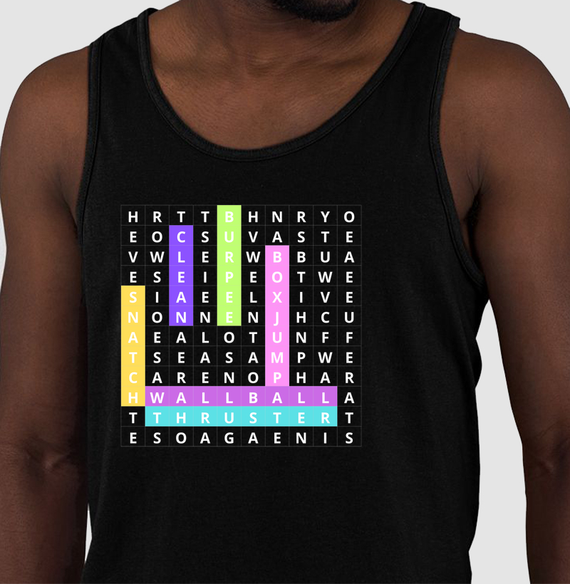 Caça-Palavras do Crossfit – Estampa Criativa para Quem Vive o WOD | TODAY