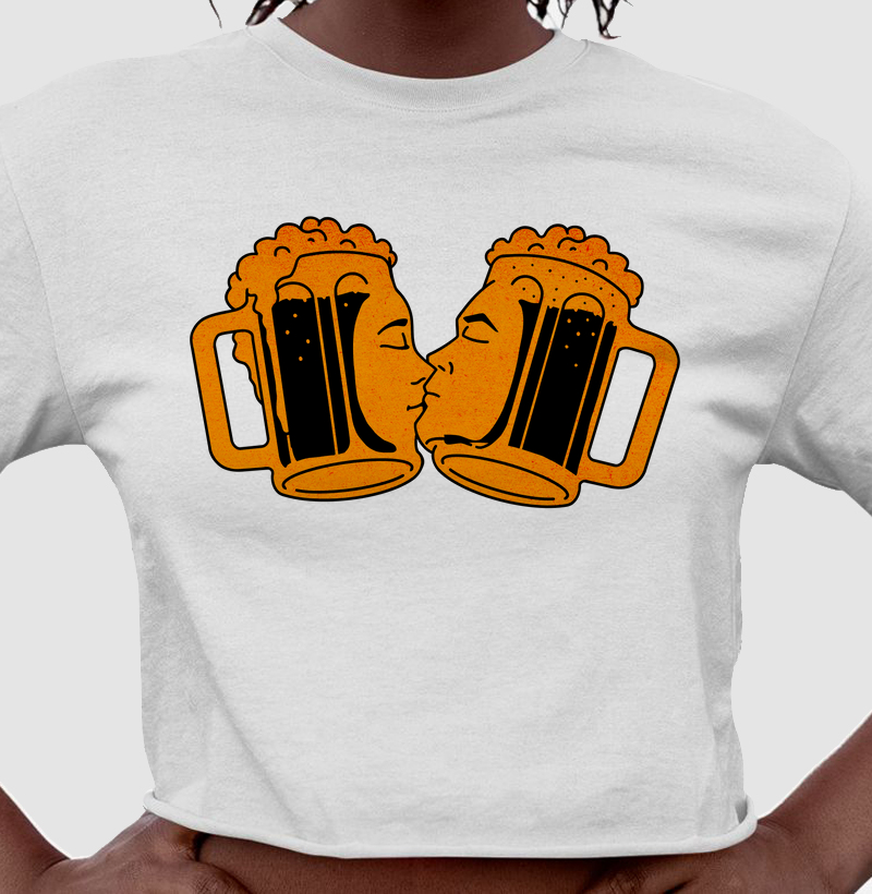 Kiss Beers: Cropped - Amor e Cerveja em Um Design Único
