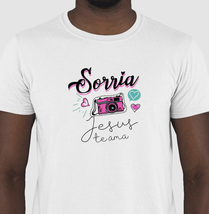 Camiseta Sorria Jesus te ama