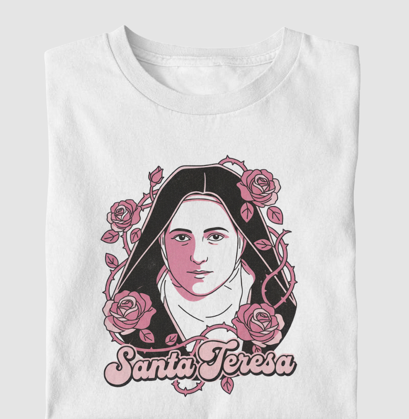 Camiseta Santa Teresinha do Menino Jesus em Algodão