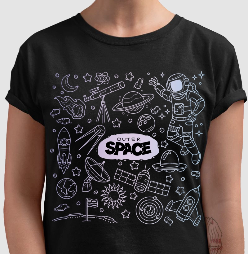 Outer space dodles gradiente