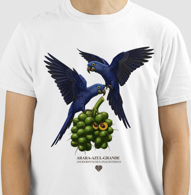 CAMISETA ARARA-AZUL VOANDO