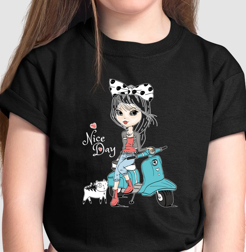 Nice Day, girl and her kitty (VET)