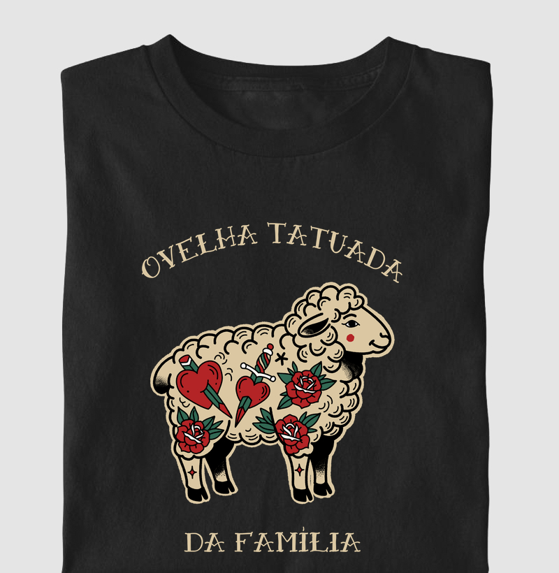 Ovelha Tatuada Da Família