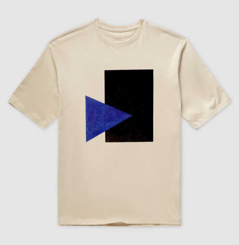 Suprematism With Blue Triangle and Black Square (1915) V2.- Kazimir Malevich