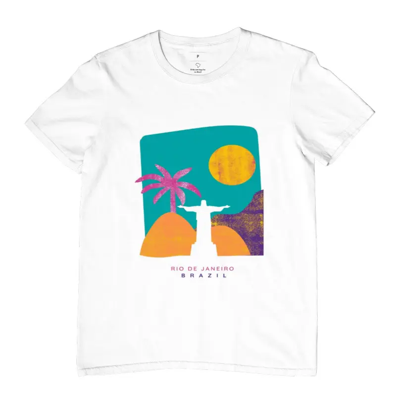 Camiseta em Algodão Rio de Janeiro Brazil- US597