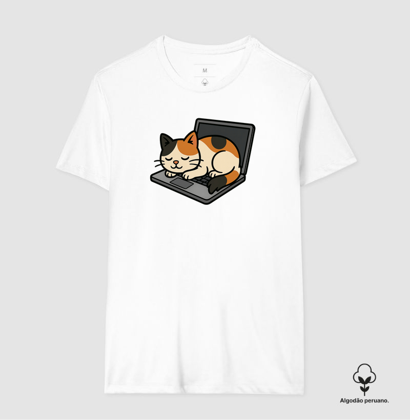 Gato Dormindo no Notebook