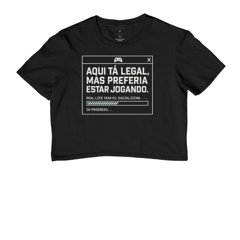 Camiseta Gamer Preferia Estar Jogando – Estilo HUD | ManaMoney