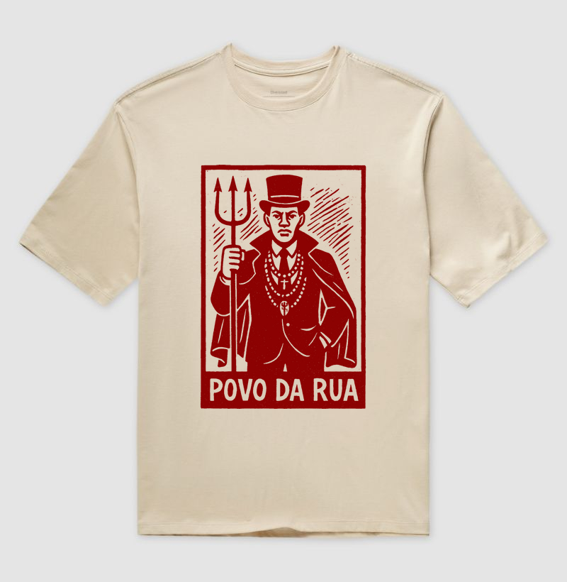 Oversized Povo da Rua Vermelho