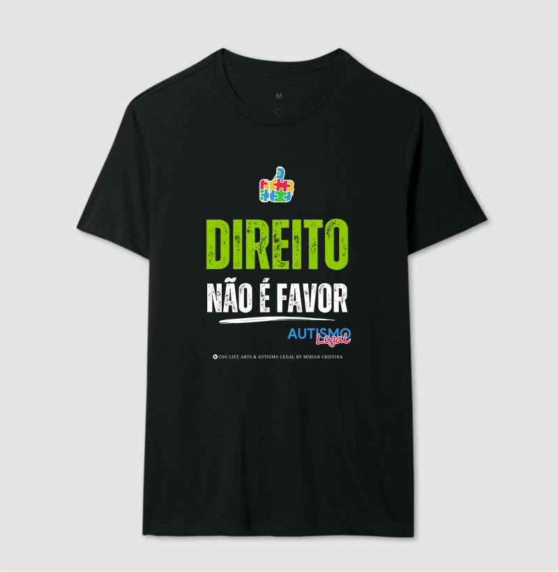 Camiseta Adulto Direito Não é Favor by Mírian Cristina