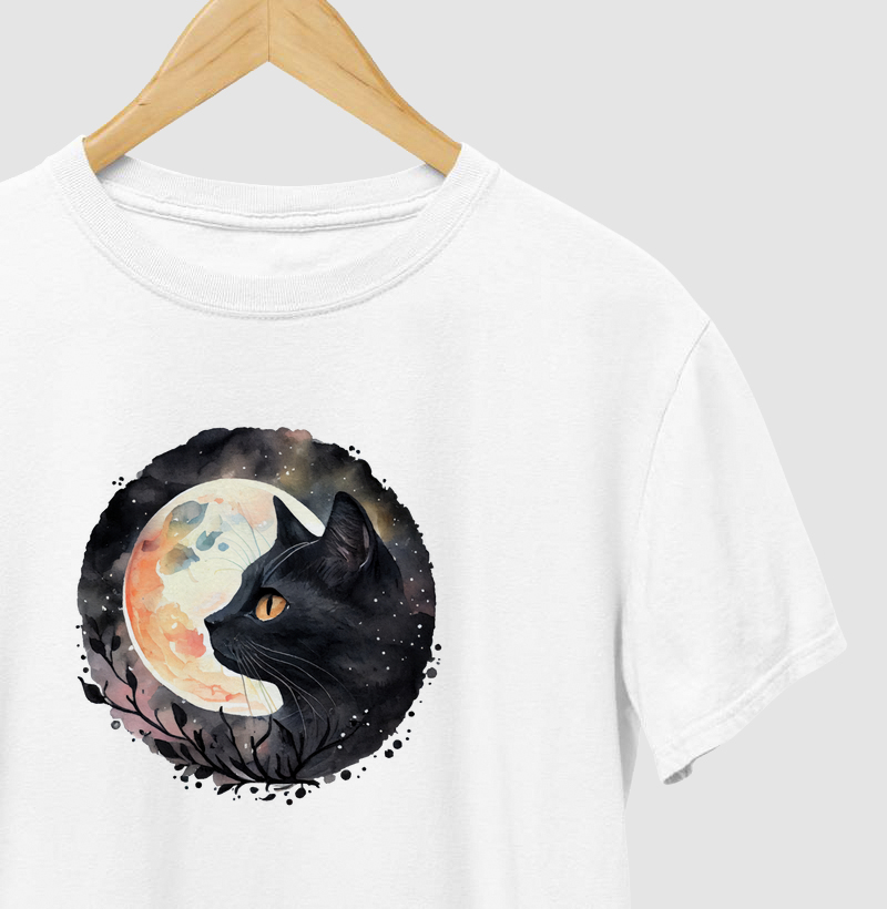 Flores e Felinos Gato Lua Cheia SKU25068
