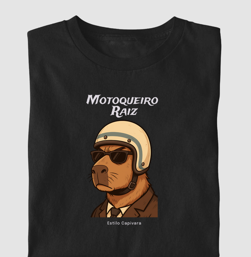 Capivara Motoqueiro Raiz | Tee Original
