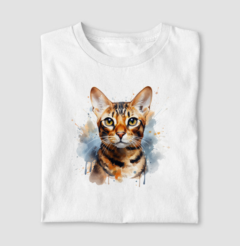 Gato de Bengala aquarela