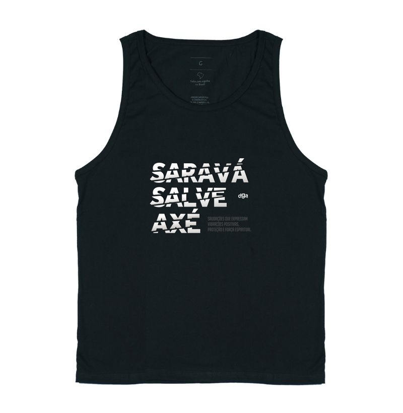 Camiseta Umbanda - Saravá, Salve e Axé