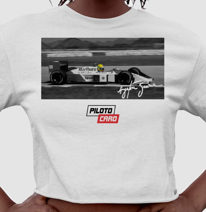 Camiseta Cropped Ayrton Piloto Caro