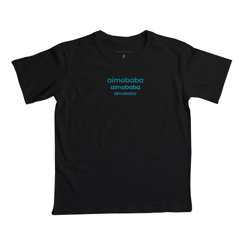 Camiseta Aimobaba 3 infantil preta azul