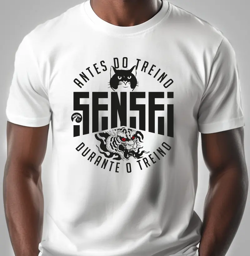 Sensei antes e durante o treino