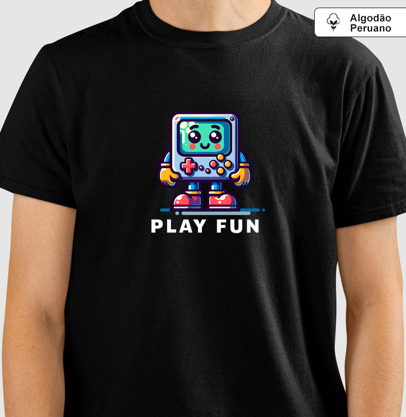 Camiseta “Play Fun" em Algodão Peruano