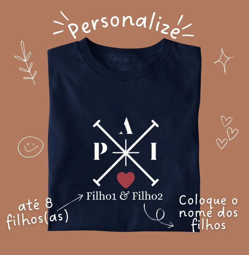 Pai Vintage - X Filhos ***ENVIE OS NOMES POR WHATS E RECEBA O LINK PARA FINALIZAR A COMPRA***