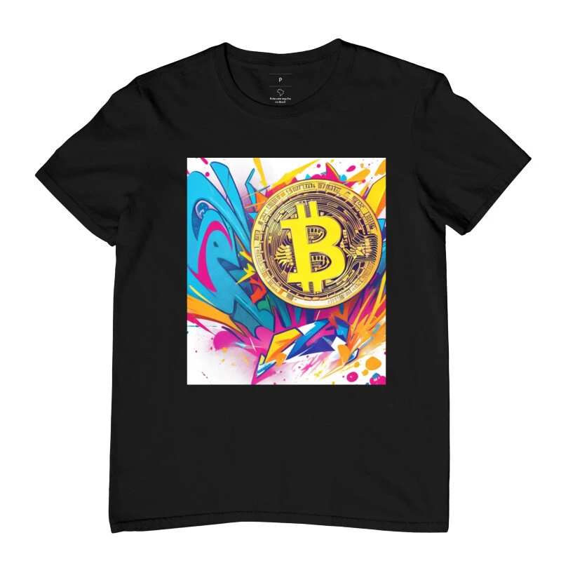 Camiseta grafite bitcoin